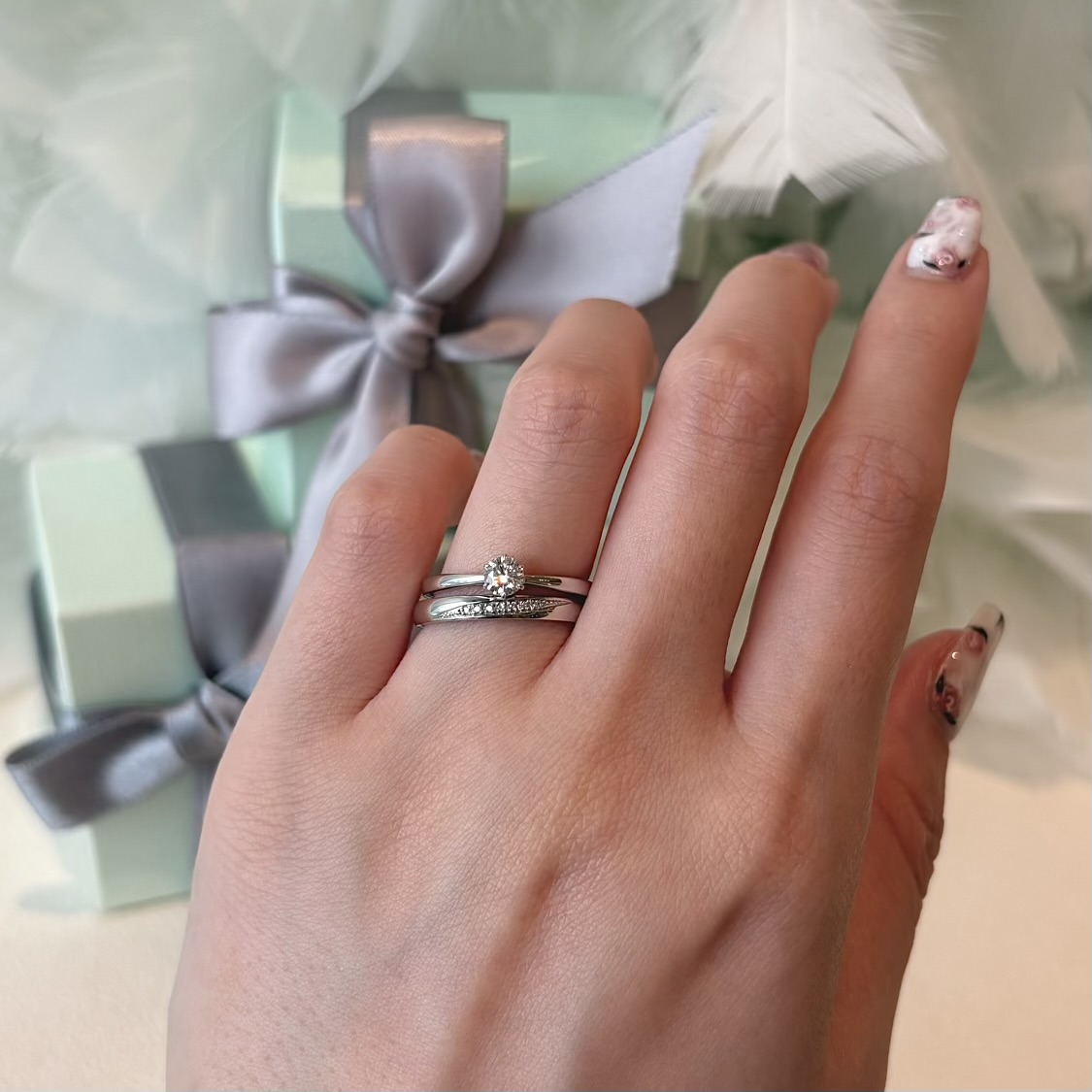 ミレニアム鍛造婚約指輪と結婚指輪のセットリング