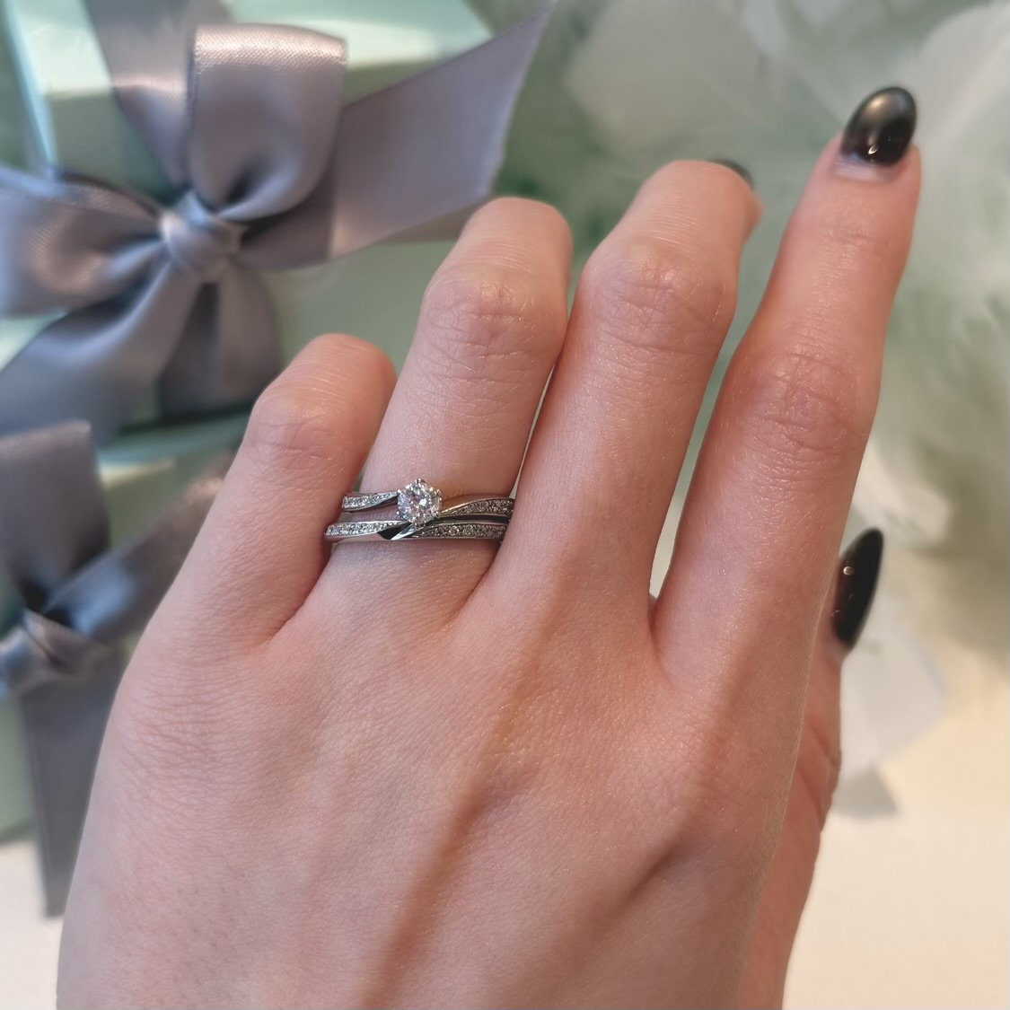 星合いの婚約指輪と天の川の結婚指輪　