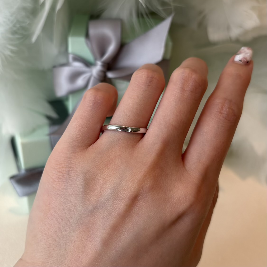 ハニーハート結婚指輪　重ねるとハートが浮かび上がる