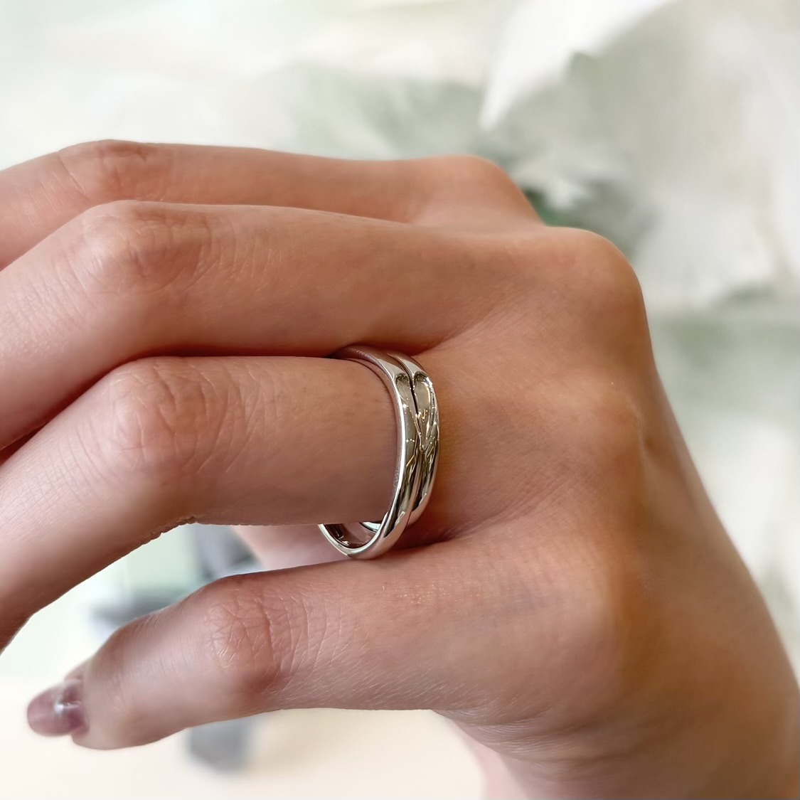 ハートモチーフの結婚指輪