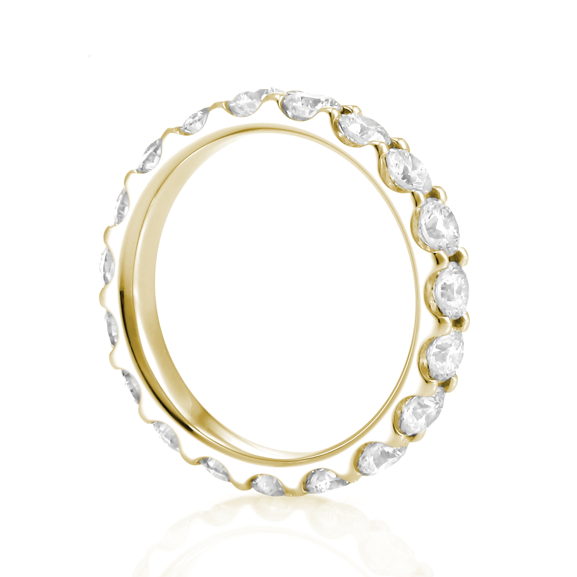 ゴールド鍛造製法の丈夫なフルエタニティリング