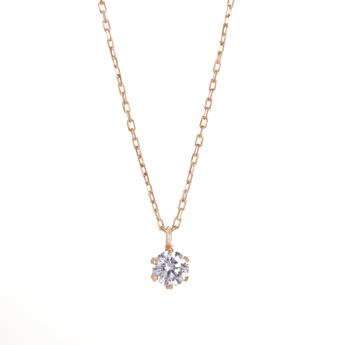 ピンクゴールドのネックレス