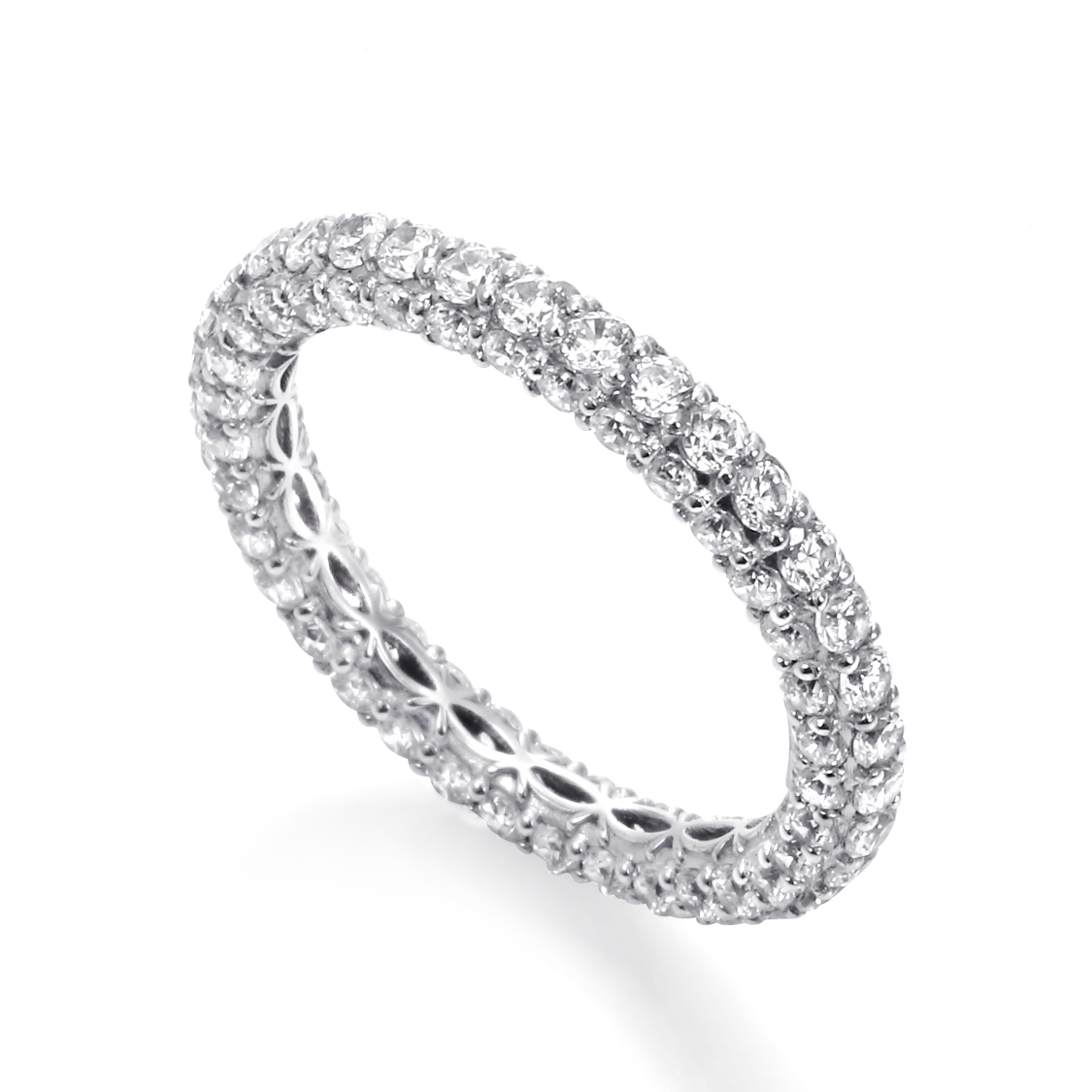 石畳のダイヤモンドリング