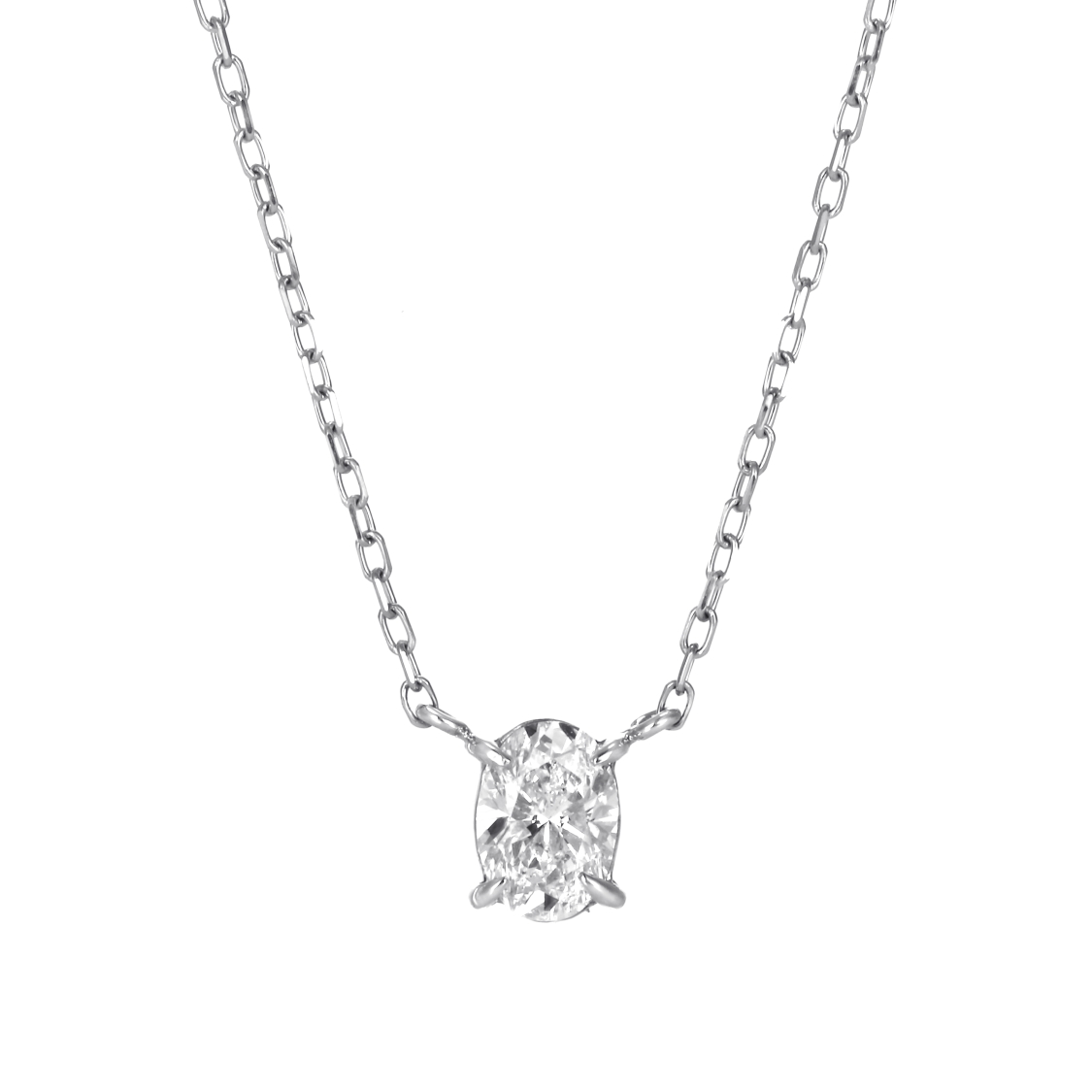 シルバーの婚約ネックレス