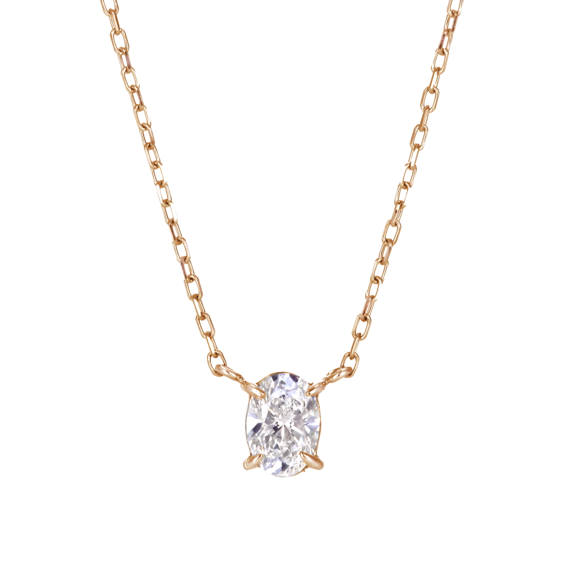 ピンクゴールドのエンゲージネックレス