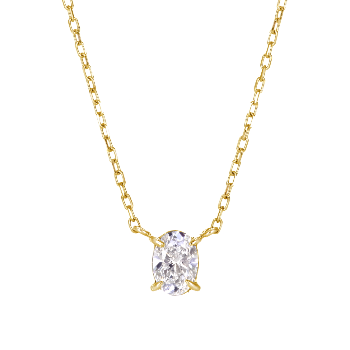 イエローゴールドのエンゲージネックレス