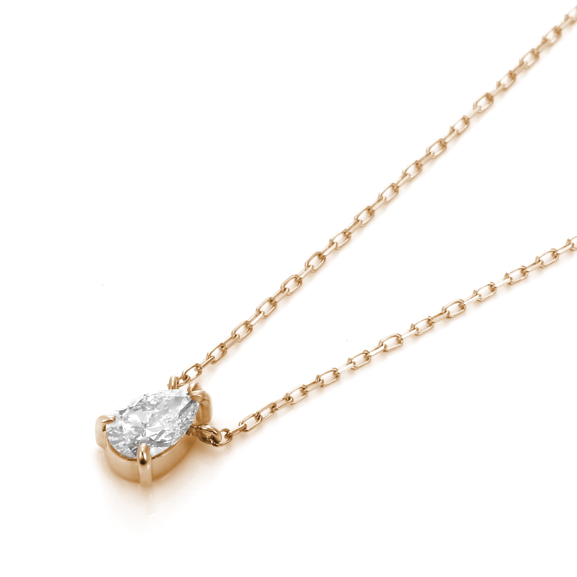 ペアシェイプの婚約ネックレス